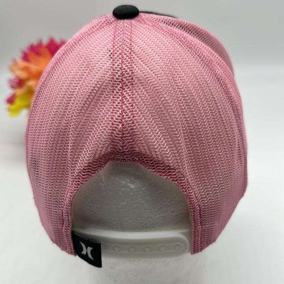 Hurley Black Pink Trucker Hat Adjustable Surfer HT6102 - Picture 3 of 5
